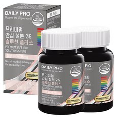 데일리프로 프리미엄 안심 철분 25 솔루션 플러스, 2개, 60정