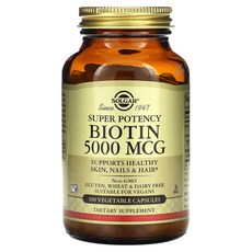 솔가 비오틴 5000mcg 베지캡슐 100정, 100개, 5000 mcg