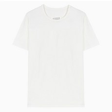 메종 마르지엘라 명품명품 22SS 리버스 자수 로고 아이보리 반팔 티셔츠 S50GC0669 S