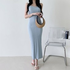 하트넥 스퀘어 롱 골지원피스