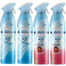 페브리즈 에어 맑은 하늘바람향 2개 + 다우니향 2개, 275g, 1세트