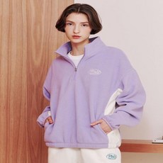 헤지스 WOMEN 바이올렛 투톤 스테이플리스 하프집업 SPTS1F362V1