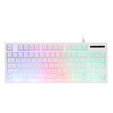 앱코 HACKER K150 텐키리스 레인보우 LED 게이밍 멤브레인 (화이트)