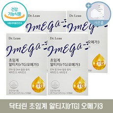 닥터린 초임계 알티지 오메가3 식약처인증 rtg 오매가3 + 씨오케이마스크 증정, 4개, 30캡슐