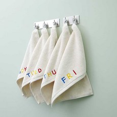보들보송 데일리 핸드타월 5P 세트, 아이보리, 1세트