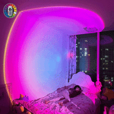 16색 샤인램 선셋 led 침실 스탠드 노을 석양 인테리어 조명 무드등, 선셋무드등 1칼라제품 (퍼플블루)