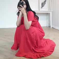 미틈 프릴 오프숄더 롱원피스 바캉스룩 휴양지 여행 여름휴가
