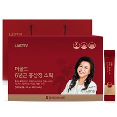 락티브 더골드 6년근 홍삼정 스틱 30포 + 쇼핑백, 10g x 30포, 1세트