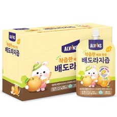 엘빈즈 착츱한 배로 만든 배도라지즙 80ml 40개, 배 + 도라지 혼합맛