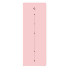 Lezyan 5mm PU 천연 고무 자세 라인 요가 매트 피트니스 미끄럼 방지 충격 흡수 땀 흡수 스포츠 필라테스 휘트니스친환경요가매트 가네샤요가매트, 연분홍색