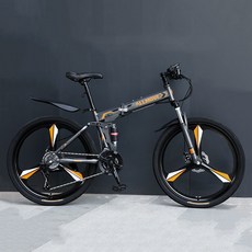 의풍인스 BUBA MTB자전거 경량 21속 24인치 26인치 접이식자전거 ZXC02, 블루_21단_24인치[육발 에어로]