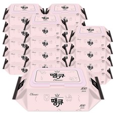 땡큐 물티슈 캡형, 100매, 20팩