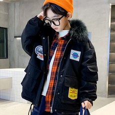 남아용 항공 패치 야상 털 점퍼 CCV72BJP136