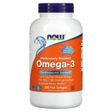 나우푸드 분자증류 오메가3 1000 mg 200정 피쉬 소프트젤