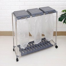 [리빙앤진] 재활용 분리수거함 3단