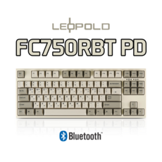 레오폴드 FC750RBT PD 화이트 투톤 유/무선 텐키리스 기계식 키보드, 영문자판, 저소음 적축