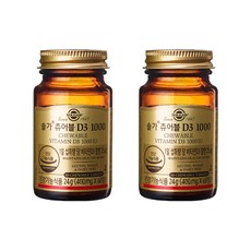 솔가 츄어블 비타민D3 1000IU, 60개입, 2개