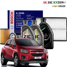 쉐보레 트랙스 ZIC K7 ZERO 엔진오일 세트 / 지크제로 오일필터 에어필터 엔진오일, 1