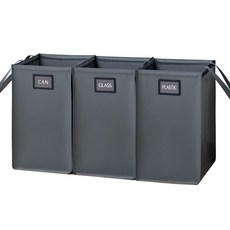 아임 재활용 가정용 분리수거함 3종 세트 RAD3, (RAG3)그레이