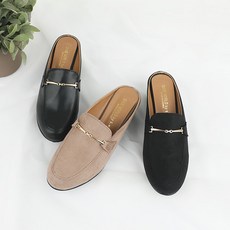 제이슈 2가지소재 소유 통굽 블로퍼 2컬러 5cm굽