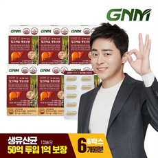 [간건강 장건강] GNM 건강한 간 밀크씨슬 생유산균 / 프로바이오틱스 실리마린, 30캡슐, 6박스