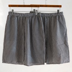 버블돌 커플용 이지 홈웨어 지지미 스몰체크 파자마 5부 바지 2p