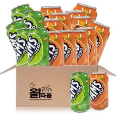 올따옴음료기획 탐스제로 355ml 오렌지 12개+사과키위 6개
