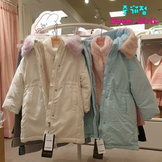 로엠걸즈 중계점~ 프리미엄 롱다운점퍼(8020)+보아퍼 조끼세트 화이트(+화이트퍼조끼) 라이트블루 오리털점퍼 여아 패딩