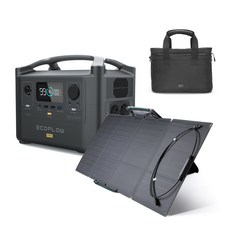 에코플로우 리버 프로 + 160W 태양광패널 세트 캠핑용 파워뱅크 (720Wh 1800W 220V), 리버 프로 + 태양광패널 1개