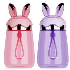 푸코 래빗 파일럿 보틀 2종 세트, 핑크, 퍼플