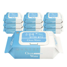 미엘 Miel 손걸레 청소용 청소전용 클린워터 물티슈 80매 10팩 대용량 엠보싱 손걸레, 30팩