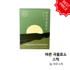 바른 곡물효소 스틱 3g 30포 6개