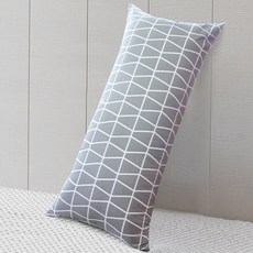 네모라인 스마일 등쿠션(대쿠션)커버 50x110cm 60x110cm(솜 미포함), 모던그레이