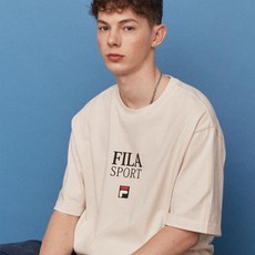 휠라 스포츠 F로고 루즈핏 반팔티셔츠