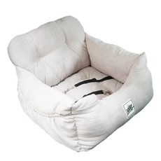 멍뭉스 강아지 푹신 카시트 더블후크 M, 그레이, 1개