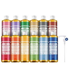 닥터브로너스 ★15% 상품쿠폰+샤워볼증정★ 닥터브로너스 퓨어 캐스틸 솝 475ml+펌프, 그린티 475ml+펌프