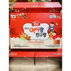 6년근 홍삼 아이랑 친구랑 20ml 30포 어린이 홍삼 면역력 성장 쑥쑥 키즈 KOREAN RED GINSENG KID & FRIEND, 20ml x 30포 x 2세트, 2개