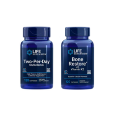 라이프 익스텐션 [투 퍼 데이] + [본 리스토어 K2] 세트 Life Extension Two per Day & Bone Restore K2