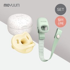 모윰 [모윰] 올실리콘 마카롱 쪽쪽이+클립 2종세트, 1단계(네추럴)/세이지