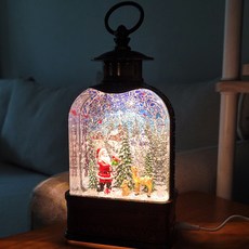 크리스마스 LED 워터볼 오르골 사각랜턴 자동눈날림, 대형01_천사