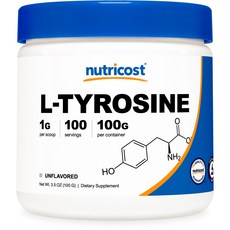 뉴트리코스트 L-티로신 언플레이버드 글루텐 프리, 100g, 1개