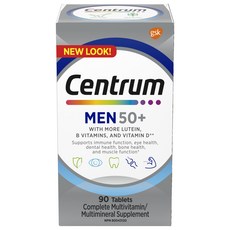 캐나다 내수용 100% 정품 센트룸(Centrum) 90정 250정 대용량 4종 50세이상 여성 / 50세이상 남성 / 성인 여성 / 성인 남성 종합 멀티비타민 캐나다 현지 직배송, 50세이상 남성 x 90정(3개월분), 1개