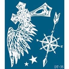 재사용가능 헤나타투 셀프헤나도안, 1개, DT-35