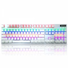 리줌 푸딩키캡 LED 무접점 광축 게이밍 키보드, RK-301, 화이트, 일반형