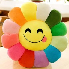 다이소인형 스마일꽃인형 치이카와 못난이 쿠리만쥬 40/60cm Kawaii 미소 얼굴 해바라기 플러시 태양 꽃 베개 쿠션 매트 홈 침실 자동차 장식 인형 소녀 선물, 02. 60cm, 27. P 3