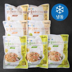굽네 로드닭 컬리플라워 닭가슴살 볶음밥 야채맛 200g x 3팩 + 갈릭맛 200g x 2팩 + 커리맛 200g x 2팩 (냉동), 1세트