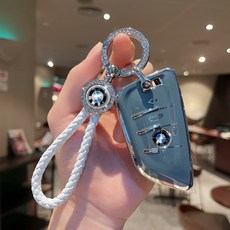 나나오즈 BMW 키케이스+로고 키링 세트, A타입그레이