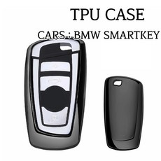 차쟁이몰 BMW 스마트키 TPU 재질 키케이스 젤리 케이스 키홀더 악세사리, 01.블랙크롬