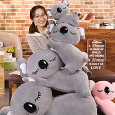 버즐 잠자는 아기 코알라 모찌 인형 2종 35-60cm, 그레이, 35cm