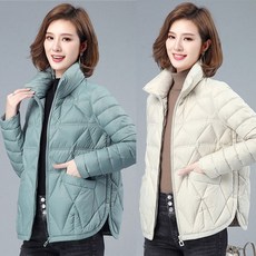 여성 경량 패딩점퍼 숏패딩 캐주얼 겨울 코트 루즈핏 두꺼운 자켓